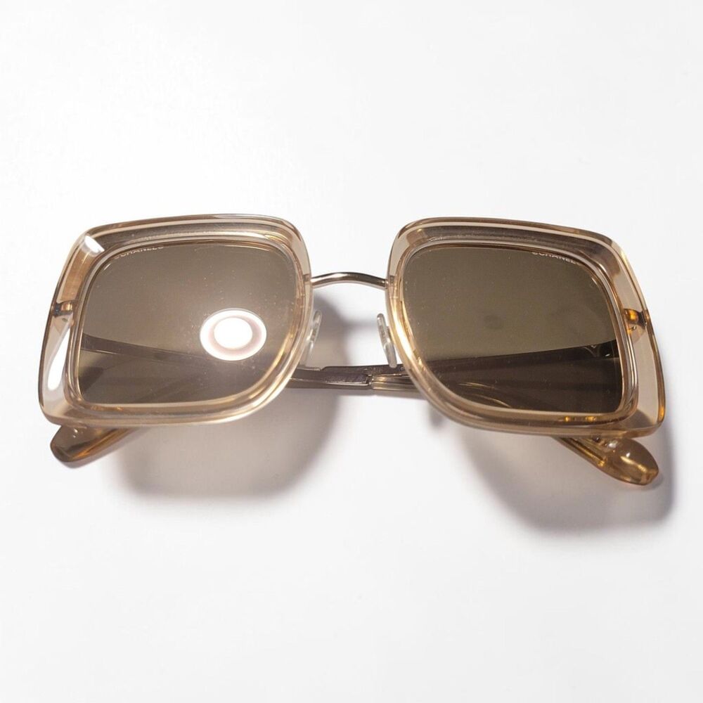 Chanel Square Acetate Mirrored Sunglasses
